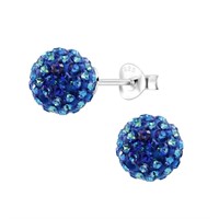 Swarovski Bermuda Blue Crystal 8MM Earrings