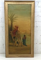33x17 Oil on Canvas Painting Signed and dated 1915