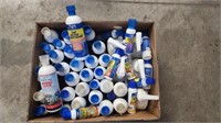 Box of misc aquarium chemicals