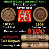 Lincoln Wheat Cent 1c Mixed Roll Orig Brandt McDon