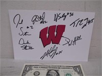 Autograhed Wisconsin Badgers Football Card -