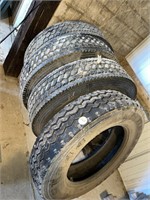 (4) 24.5 Inch Tubeless Tires (3) 285 & (1) 275