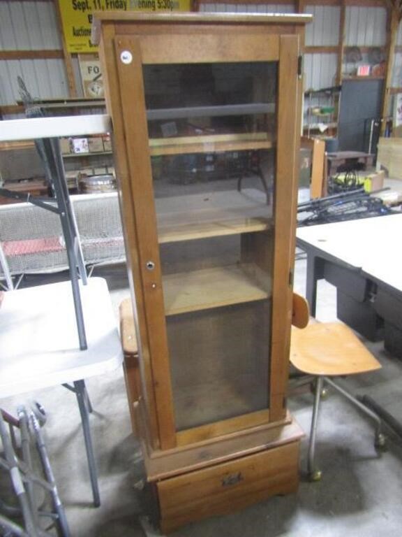 1 DRAWER CABINET WITH GLASS DOOR