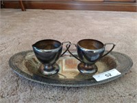 Antique silverplate 3-piece set marked BMC