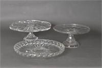 Antique Pressed Clear Glass Cake Stands