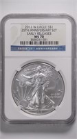 2011-W ASE Silver Eagle NGC MS70