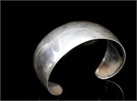 Silver cuff bangle