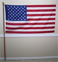 American Flag w/ Wooden Pole