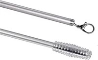 2 Pack Curtain Pull Rod With Metal Snap Push Wand