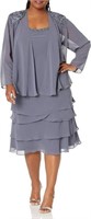 $125-2-Pc SLNY Women's 16 Embellished Jacket Dress