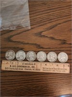6 Washington Silver Quarters