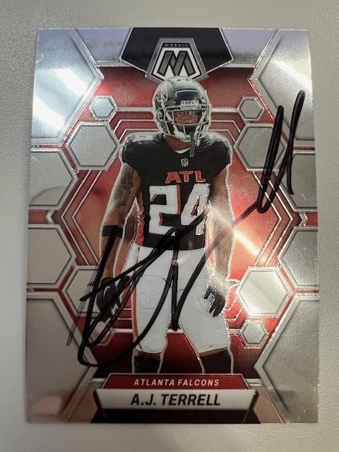 Falcons A.J. Terrell Signed Card with COA