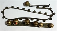 Selection of vintage bells to include 6ft sleigh