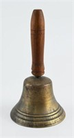 Antique brass school bell with Maple handle