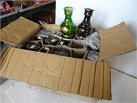 Case of 33 Hookah Vases - Green and Black