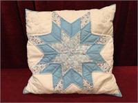 Hand Stitched Quilted Pillow - 15" x 15"