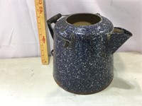 10” Enamel Blue/White Kettle, No Lid