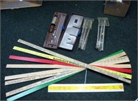 Asst Gun Cleaning Tools, Yard Sticks & Shell Ruler