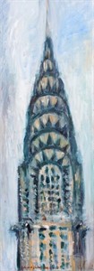 Edward Ching "Chrysler Building..." Oil on Canvas