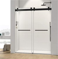 Semi-Frameless Shower Door, 36-37-3/8 in.W x 72 in