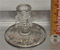 Vintage silver overlay candlestick holder