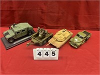 (4) Toy Military Vehicles