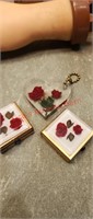 Handcrafted rose pill boxes key holder