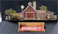 Plastic Barn Wall Decor and Coca-Cola Wooden