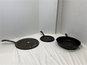 Cast iron cookware set of 3