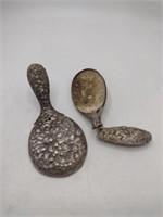 Two Sterling Hand Mirrors AS-IS TW: 123.5g