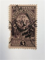 1940 3c Wyoming Statehood 50th Anniversary Stamp