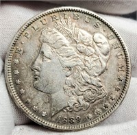 1889 Morgan Silver Dollar XF Toned