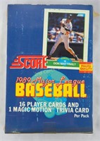 Score 1989 Baseball Trading Cards Box