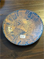 Blue and Gold MCM Copper on Enamel Dish