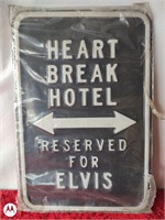 Heartbreak Hotel Reserved Elvis THICK METAL Sign