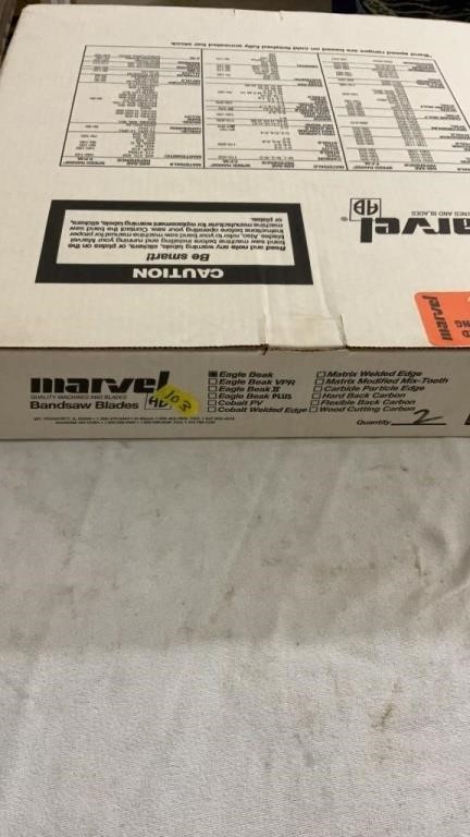 Marvel Eagle beak box of 2 Bandsaw blades.