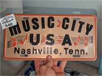Music City U.S.A collector Lic. plate