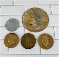 Group Of Medals & Novelty Coins