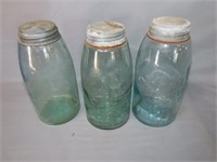 3 Mason's 1858 Jars