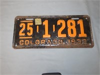 1932 Colorado Car Tag