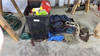 Lot of Hoses & Garden Chemicals, Jumper Cable &