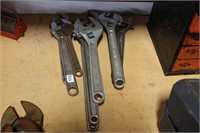 GROUP OF ADJUSTABLE WRENCHES