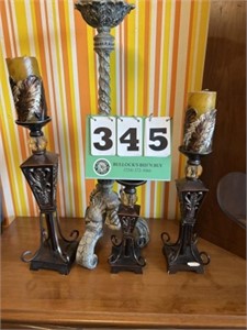 Four Large Candle Holders