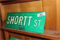 STREET SIGN ' SHORTT ST' DECOMISSIONED - 2 SIDED