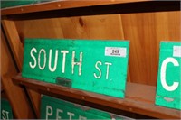 STREET SIGN ' SOUTH ST' DECOMISSIONED - 2 SIDED