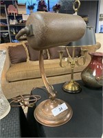 PRETTY ENGRAVED COPPER LOOK DESK LAMP