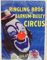 RBB&B CIRCUS POSTER FEATURING LOU JACOBS