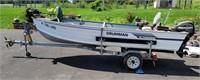 14' Grumman GSS boat, Grumman trailer, Mercury