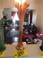 Carnival glass vase