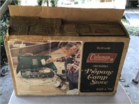 Coleman 2 burner camp stove appears unused